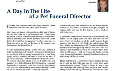 A Day In The Life of a Pet Funeral Director